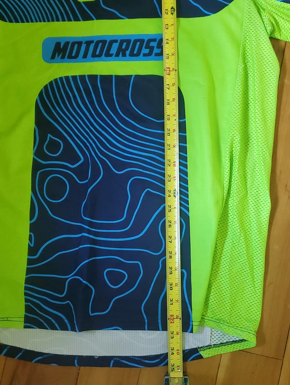 FKV Racing Motocross Jersey in Neon Green & Navy Blue - Picture 6 of 11